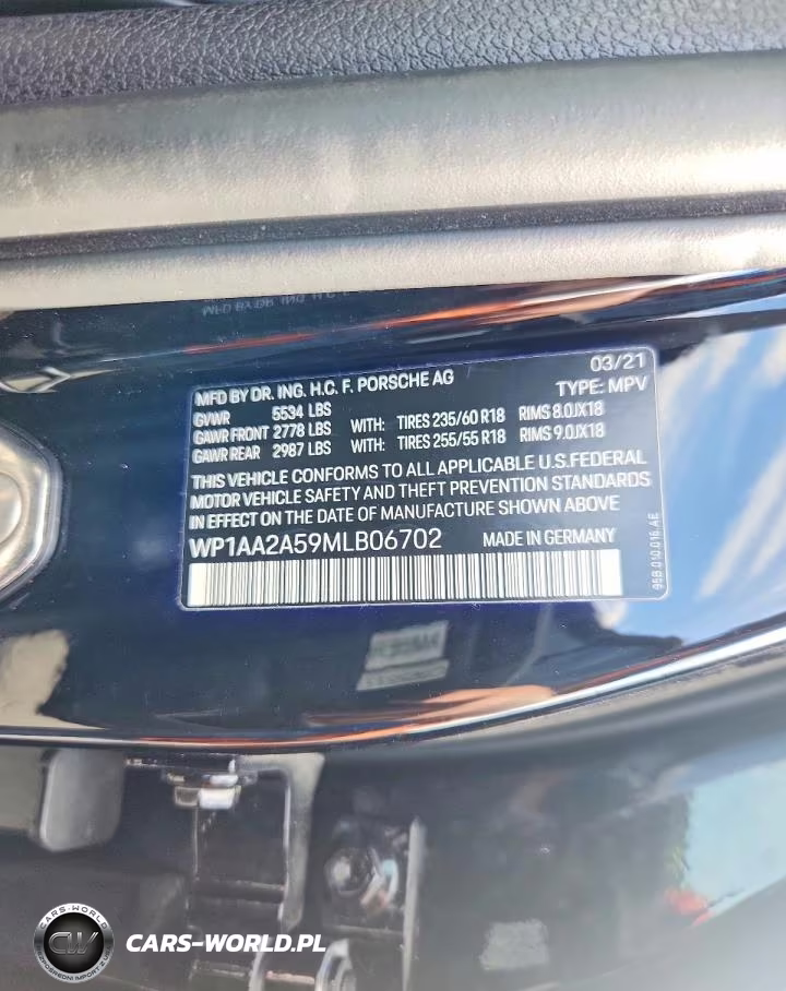 2021 Porsche Macan VIN:WP1AA2A59MLB06702 - 13