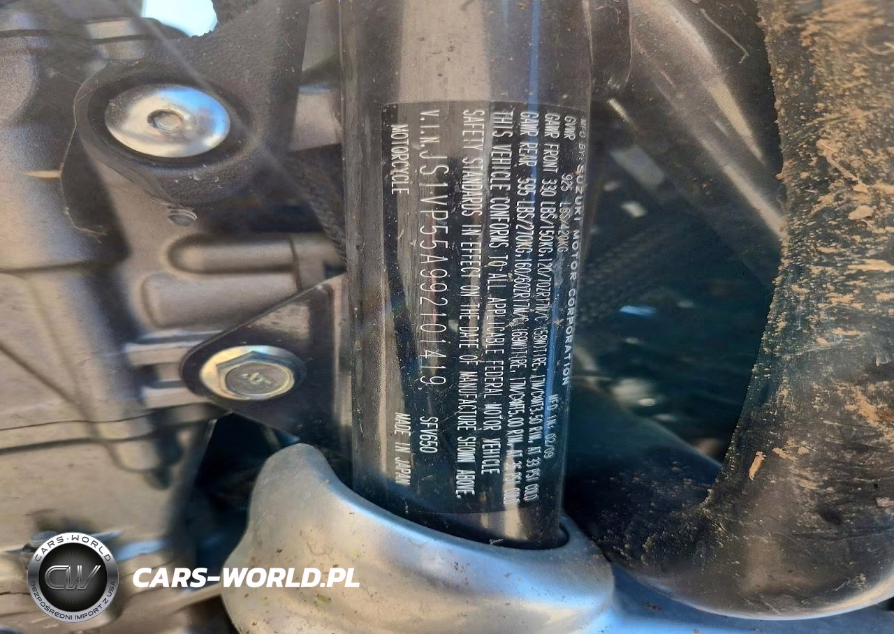 2009 Suzuki Sfv650 VIN:JS1VP55A992101419 - 9