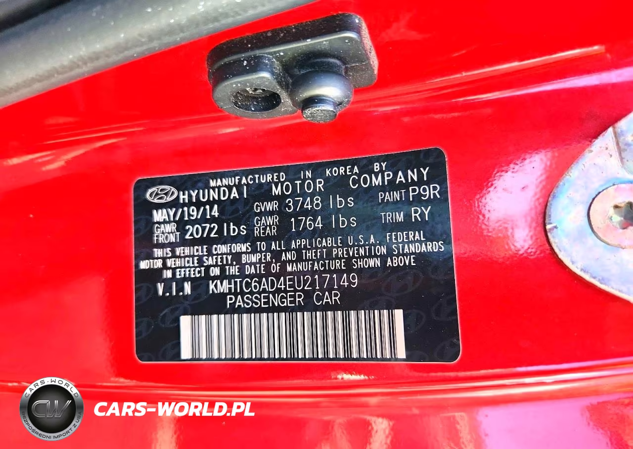 2014 Hyundai Veloster Base VIN:KMHTC6AD4EU217149 - 13