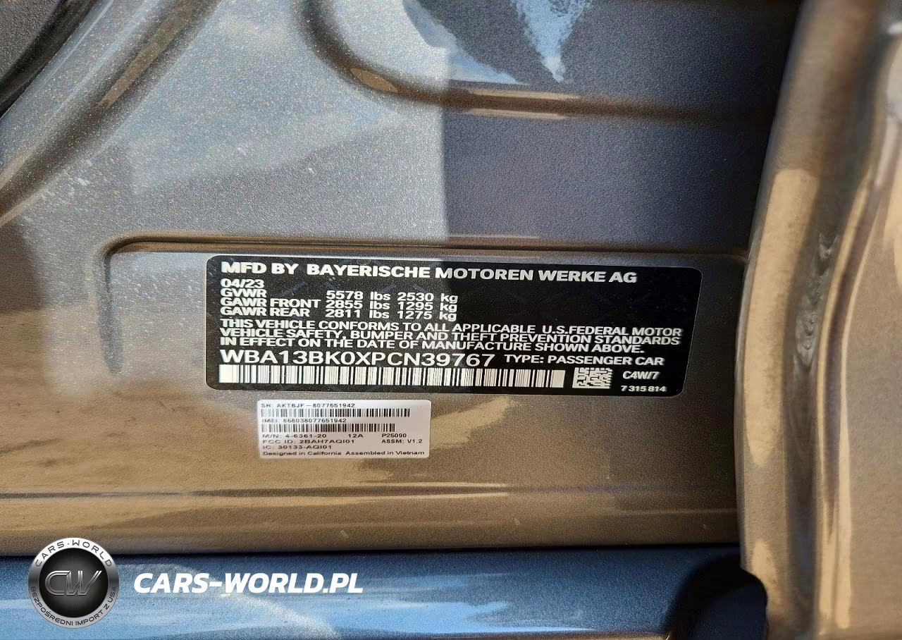 2023 BMW M550Xi VIN:WBA13BK0XPCN39767 - 12