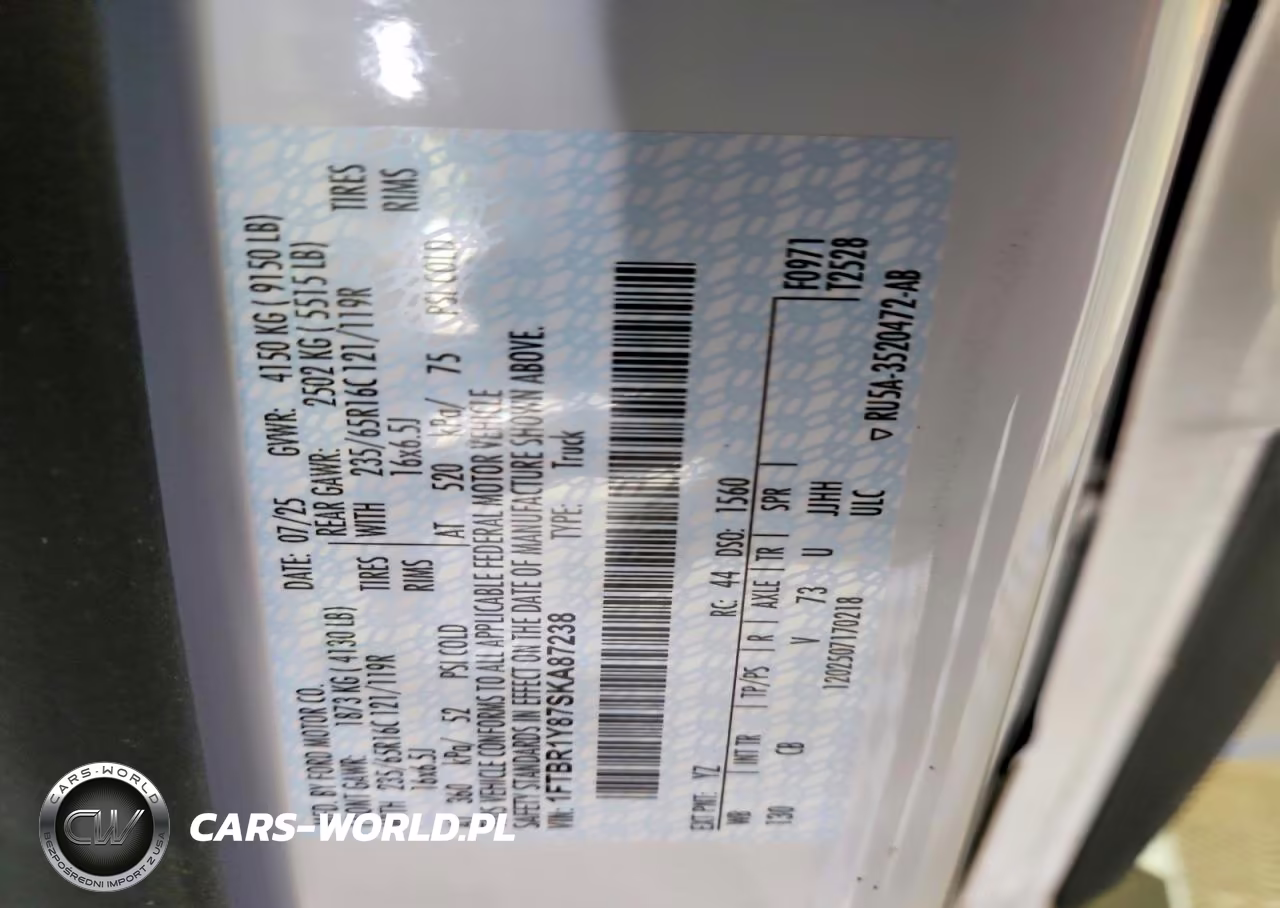 2025 Ford Transit T-250 VIN:1FTBR1Y87SKA87238 - 13