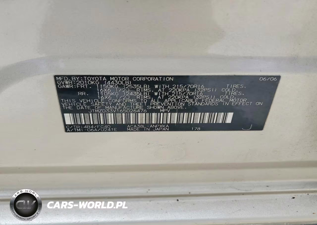 2006 Toyota Rav4 Base VIN:JTMZD33V165026476 - 13