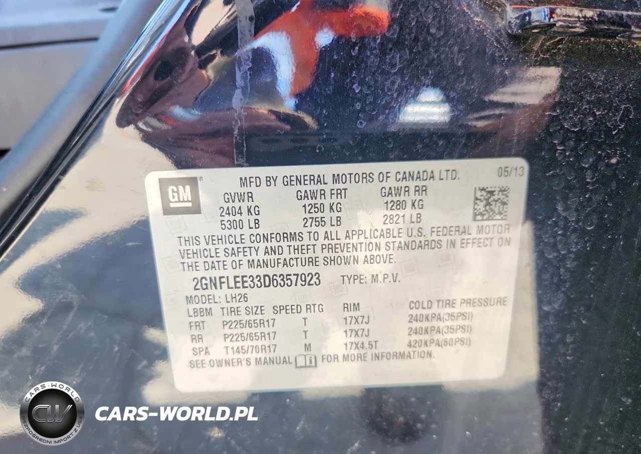 2013 Chevrolet Equinox Lt VIN:2GNFLEE33D6357923 - 13