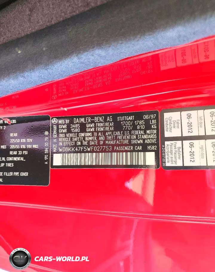 1998 Mercedes-Benz Slk 230 Kompressor VIN:WDBKK47F5WF027753 - 12