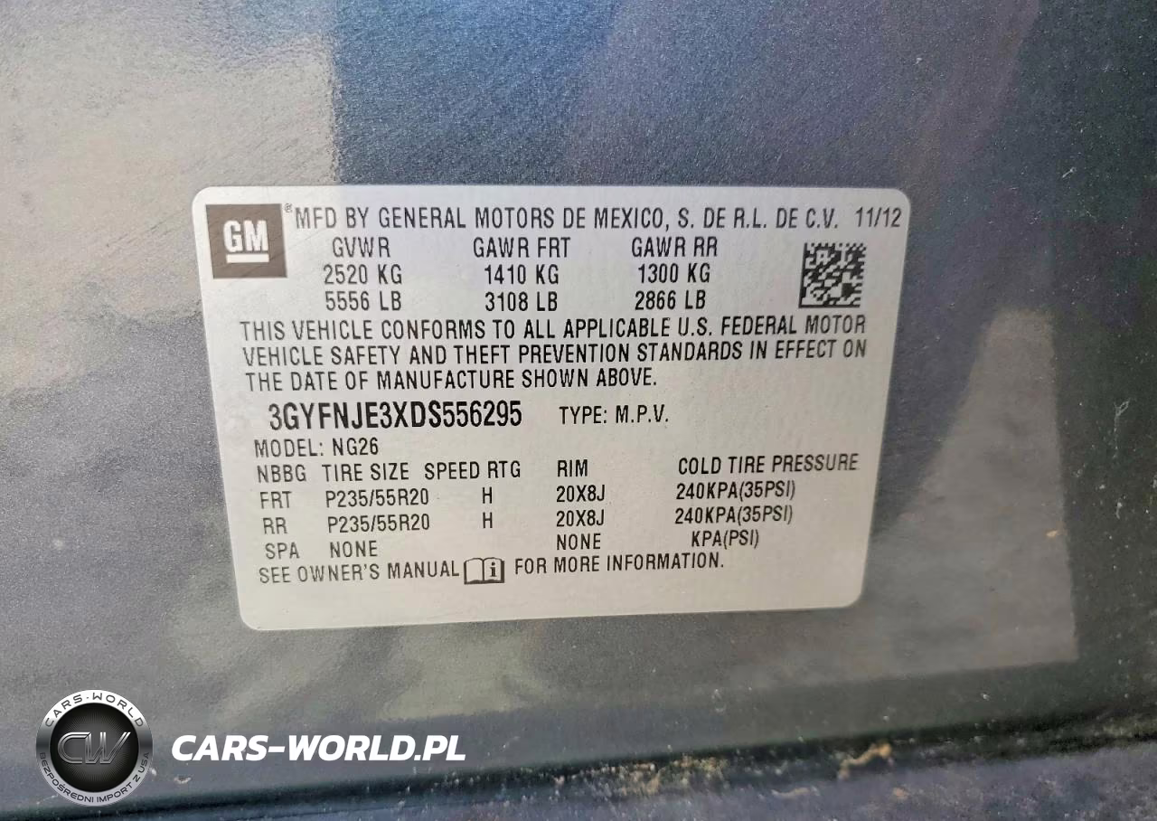 2013 Cadillac Srx Premium Collection VIN:3GYFNJE3XDS556295 - 13