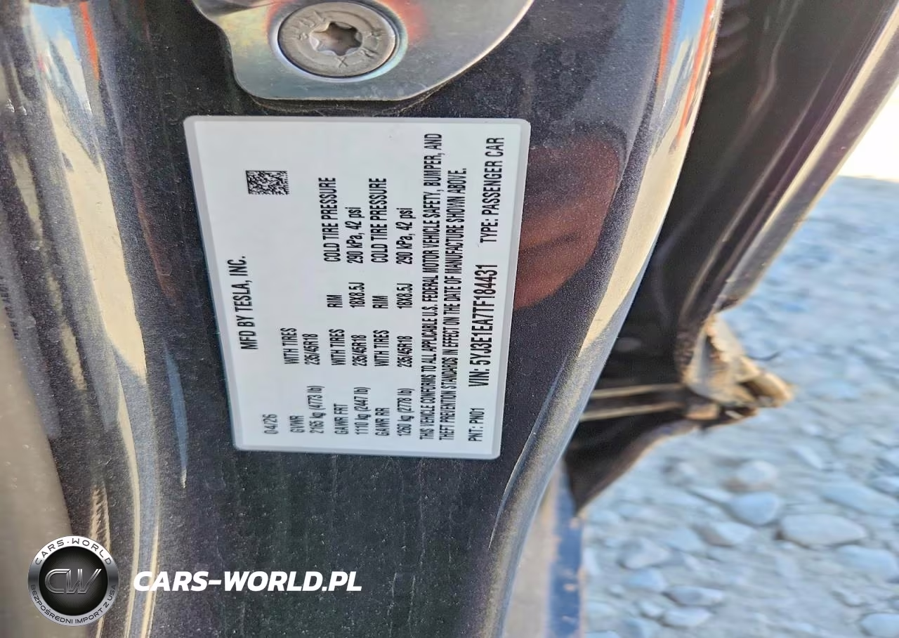 2026 Tesla Model 3 VIN:5YJ3E1EA7TF184431 - 12