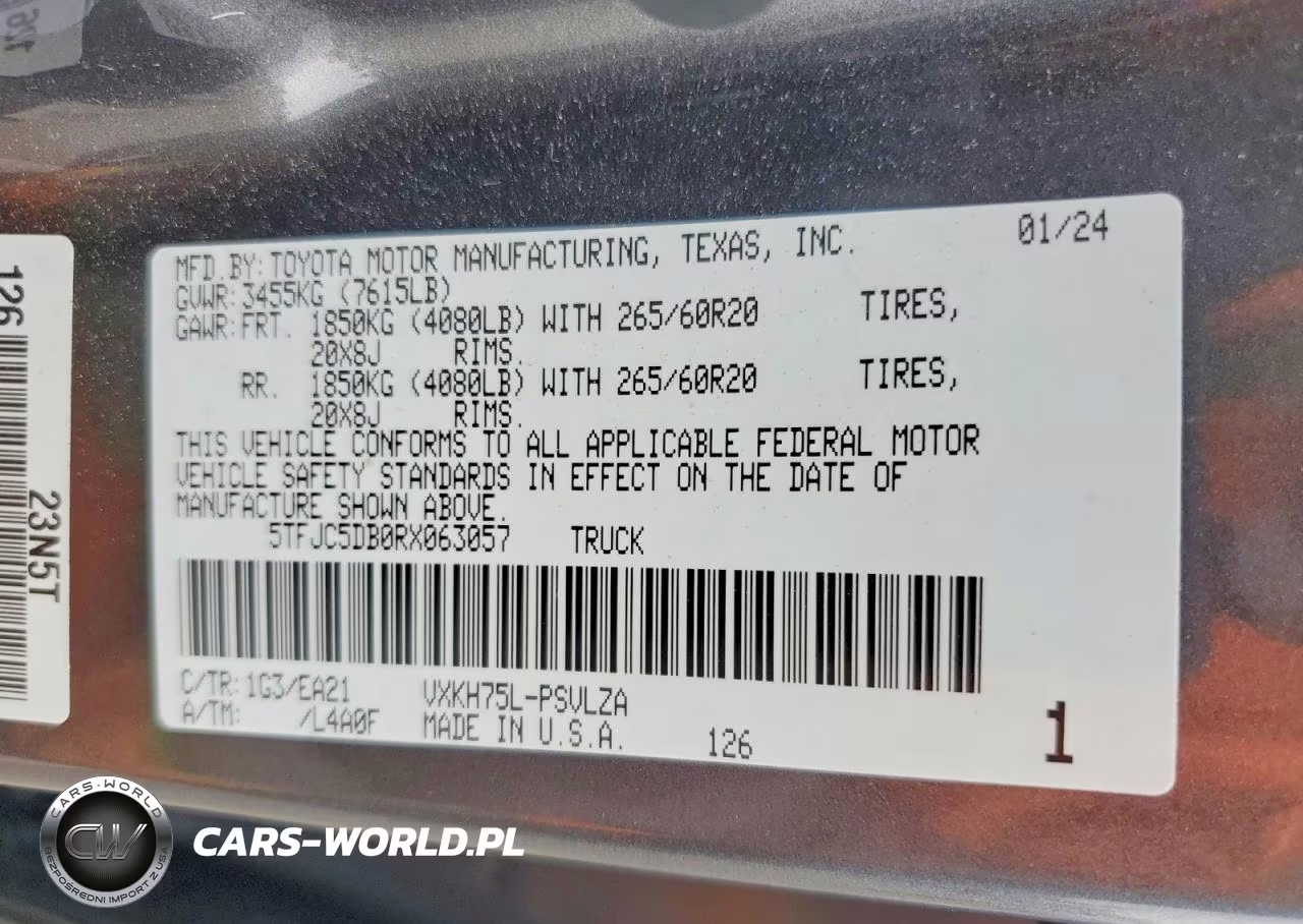 2024 Toyota Tundra Limited Hv VIN:5TFJC5DB0RX063057 - 13
