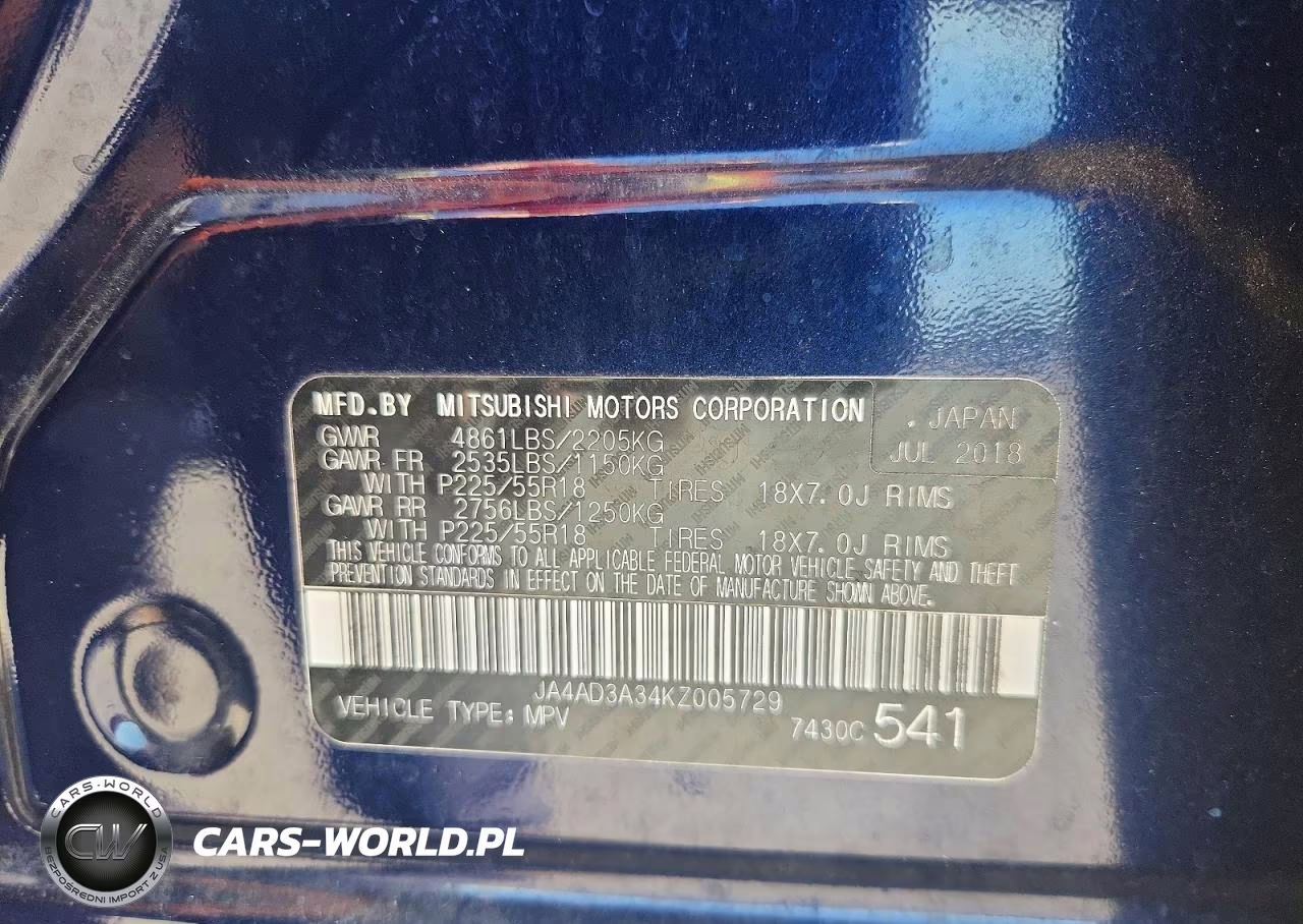 2019 Mitsubishi Outlander Se VIN:JA4AD3A34KZ005729 - 13