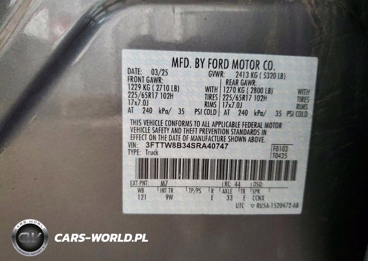 2025 Ford Maverick Xl VIN:3FTTW8B34SRA40747 - 13