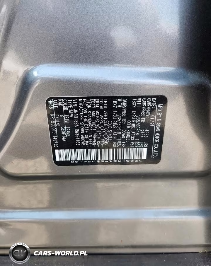 2024 Nissan Rogue Sv VIN:JN8BT3BA1RW354163 - 13