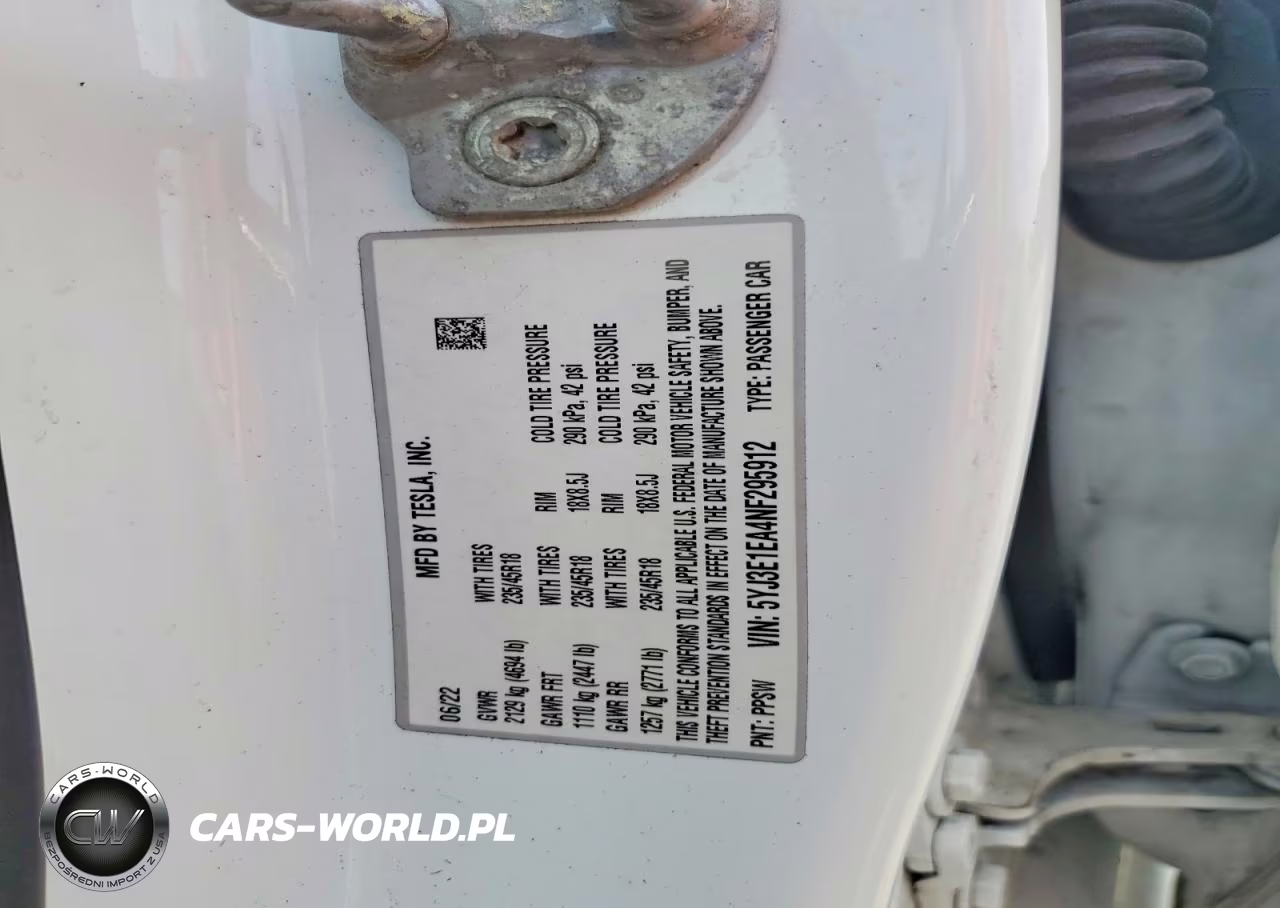 2022 Tesla Model 3 VIN:5YJ3E1EA4NF295912 - 12