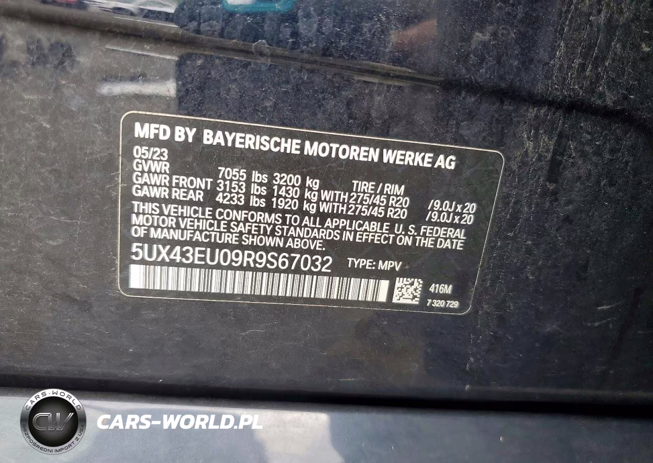 2024 BMW X5 xDrive50E VIN:5UX43EU09R9S67032 - 14