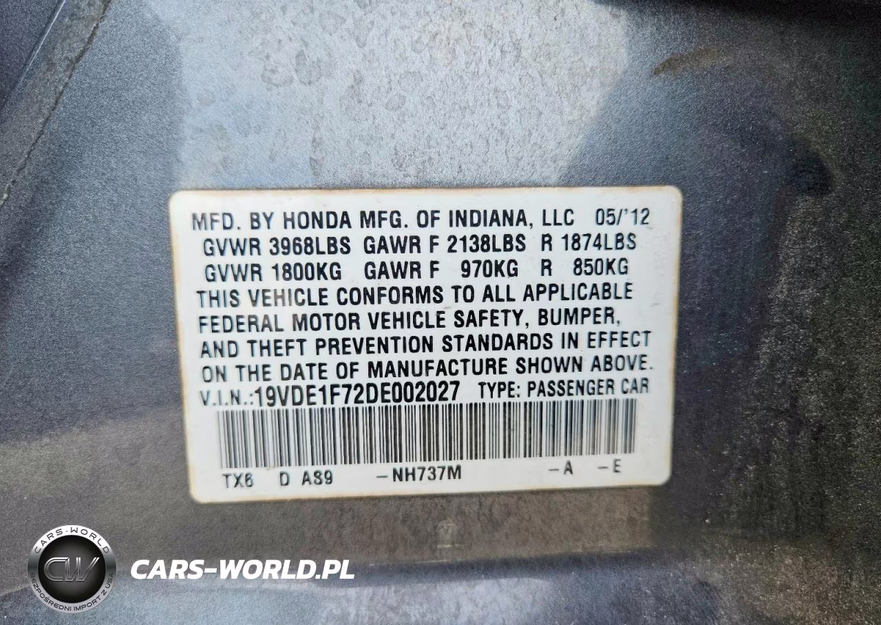 2013 Acura Ilx 20 Tech VIN:19VDE1F72DE002027 - 12