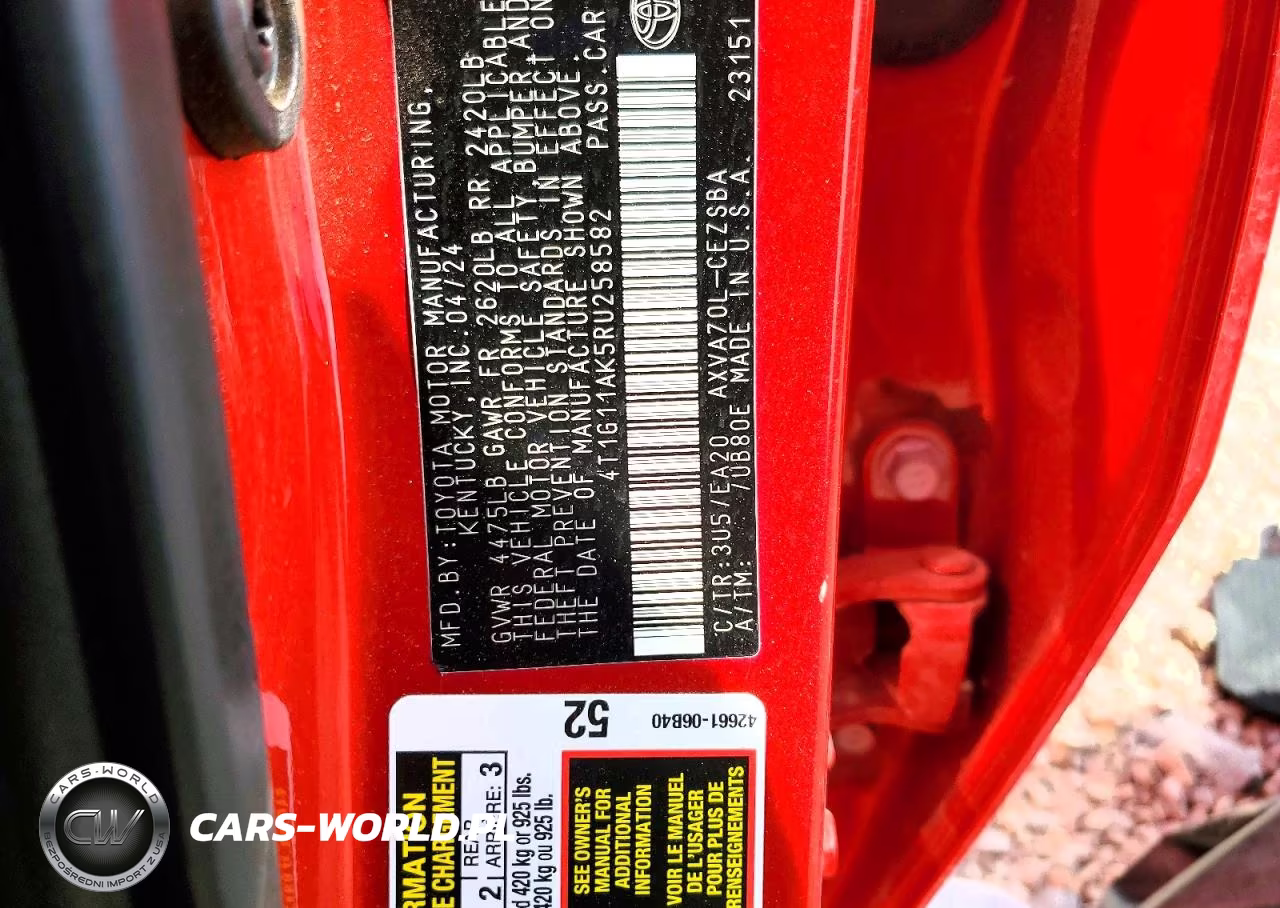 2024 Toyota Camry Se VIN:4T1G11AK5RU258582 - 12