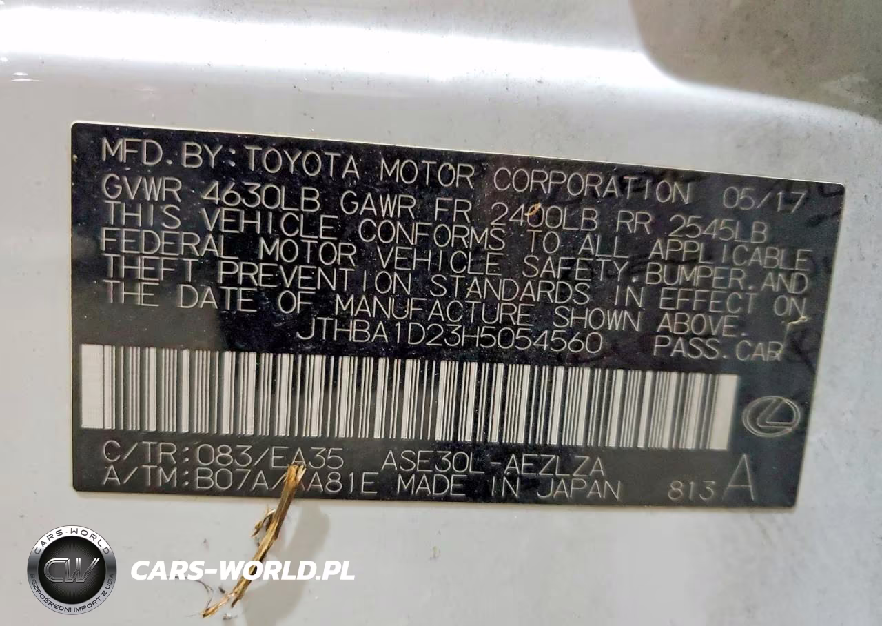 2017 Lexus Is 200T VIN:JTHBA1D23H5054560 - 13