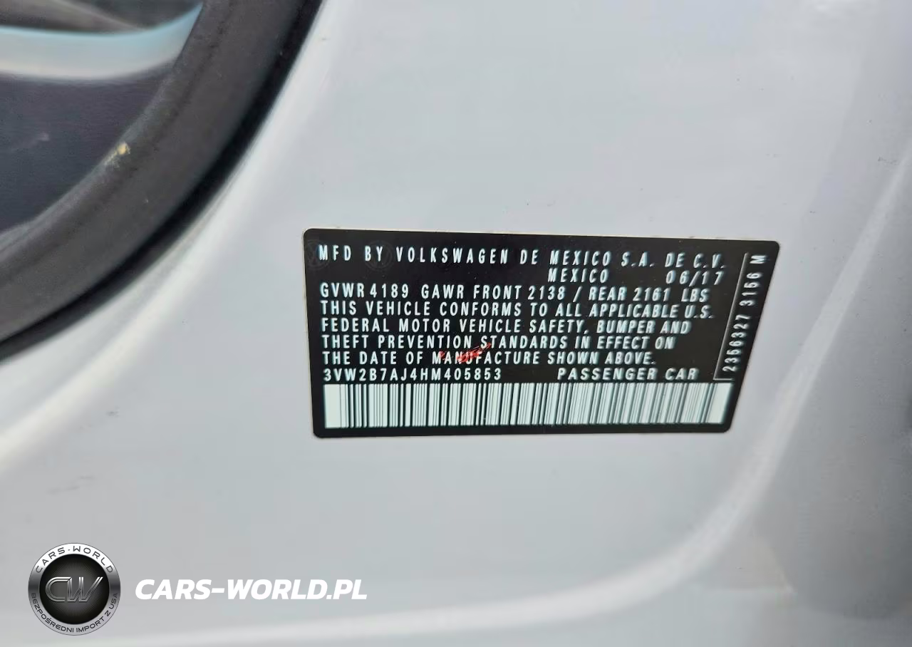 2017 Volkswagen Jetta S VIN:3VW2B7AJ4HM405853 - 12