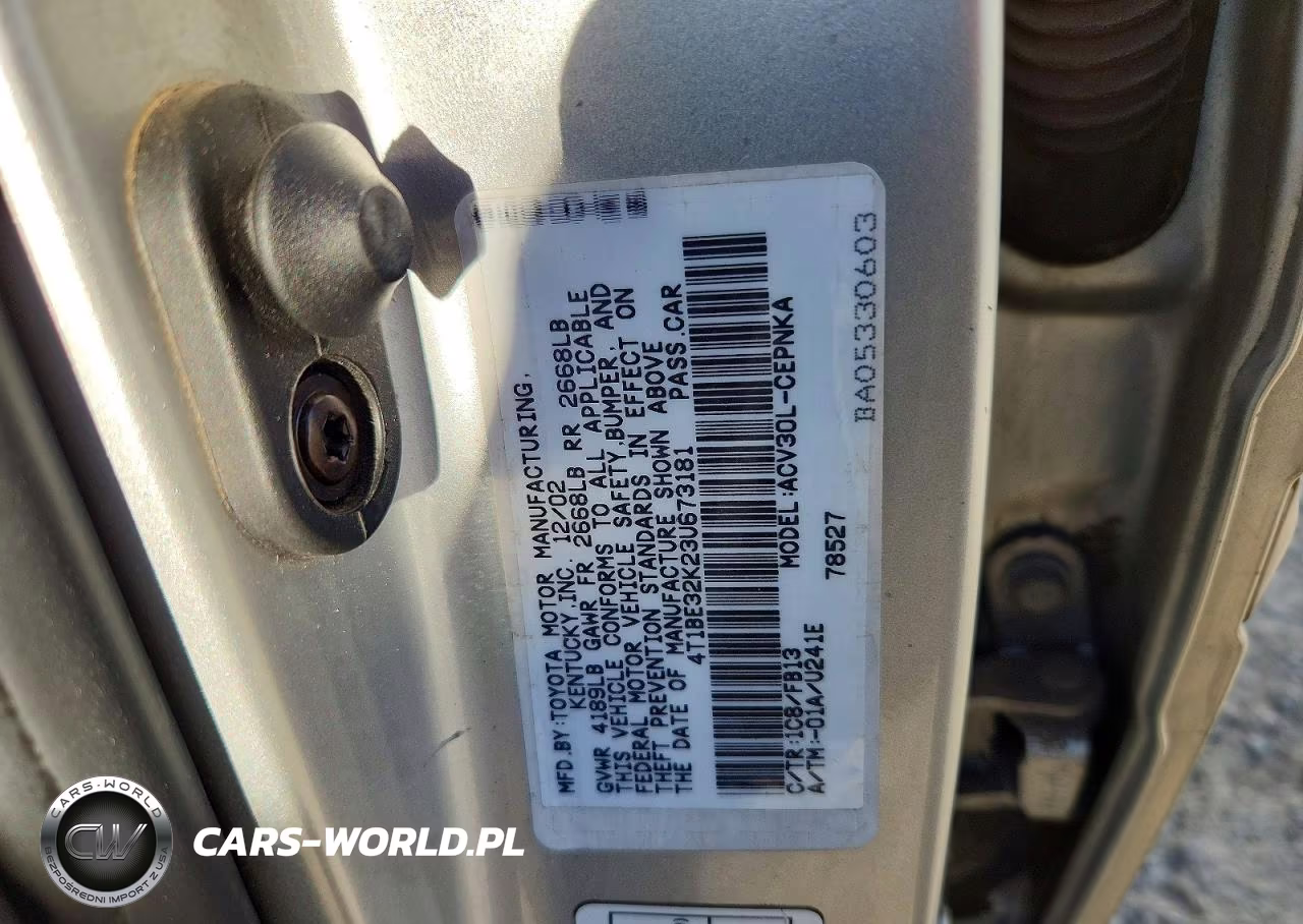 2003 Toyota Camry Le VIN:4T1BE32K23U673181 - 13