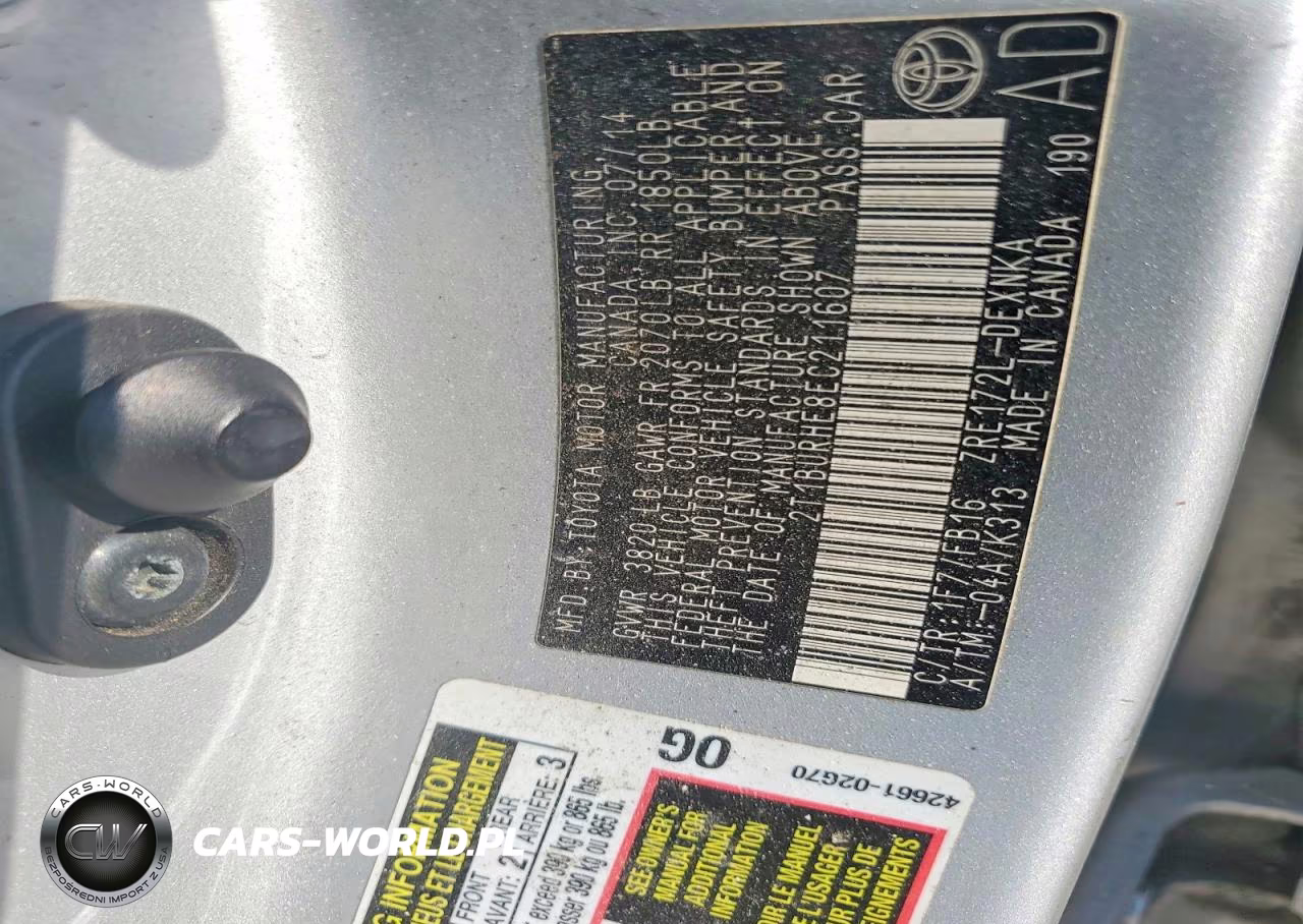 2014 Toyota Corolla Le VIN:2T1BURHE8EC211607 - 12