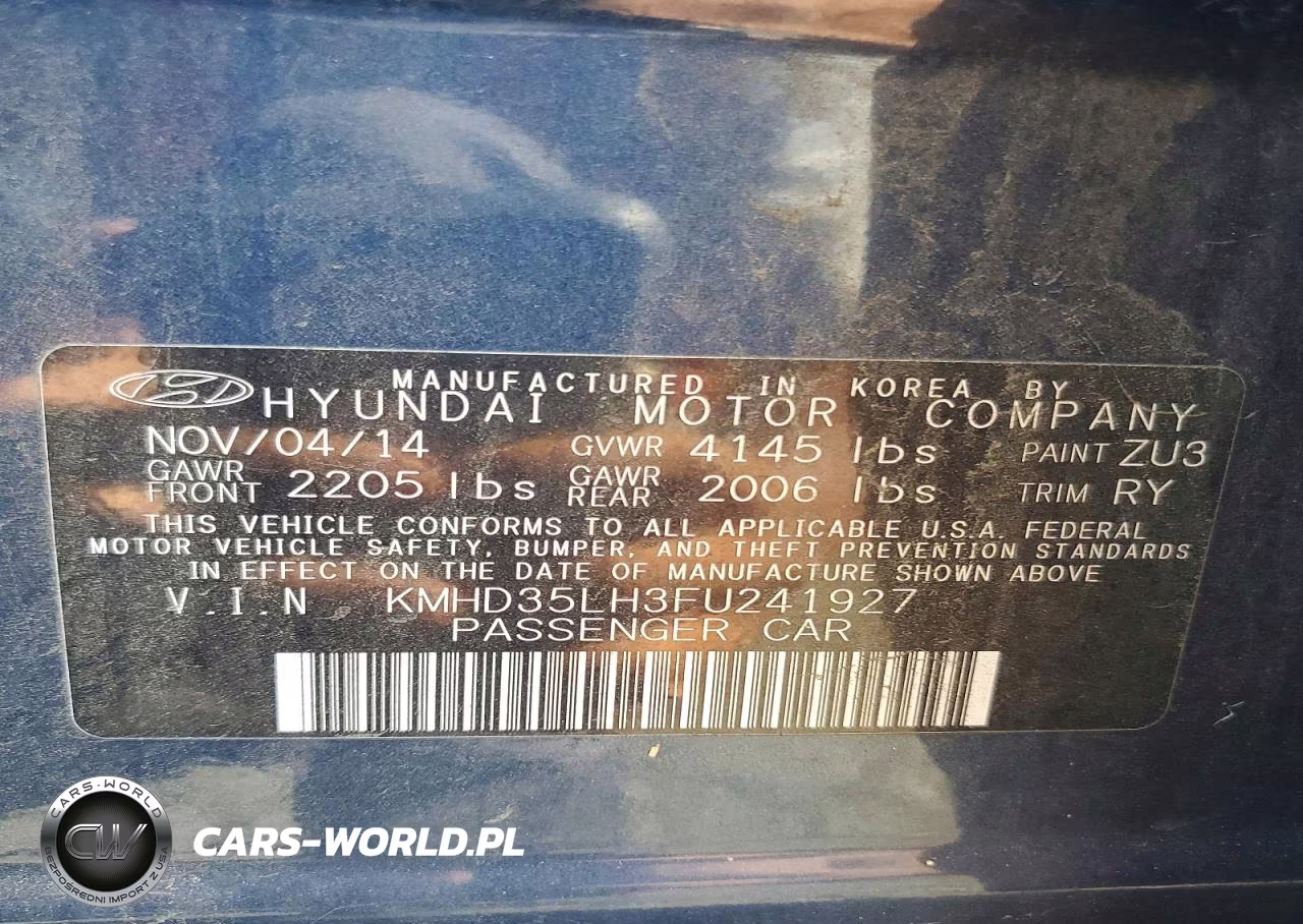 2015 Hyundai Elantra Gt Base VIN:KMHD35LH3FU241927 - 12