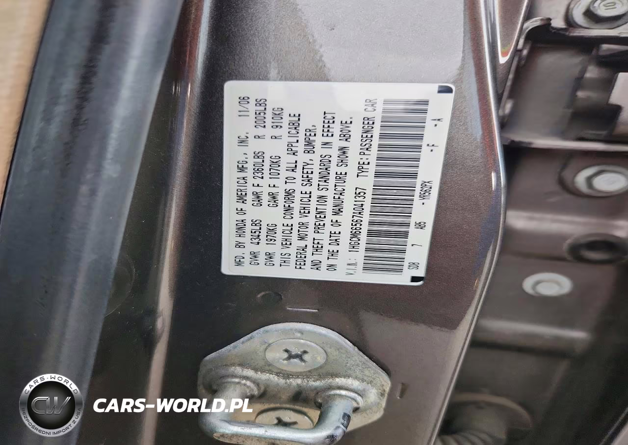 2007 Honda Accord Ex VIN:1HGCM66567A041357 - 12