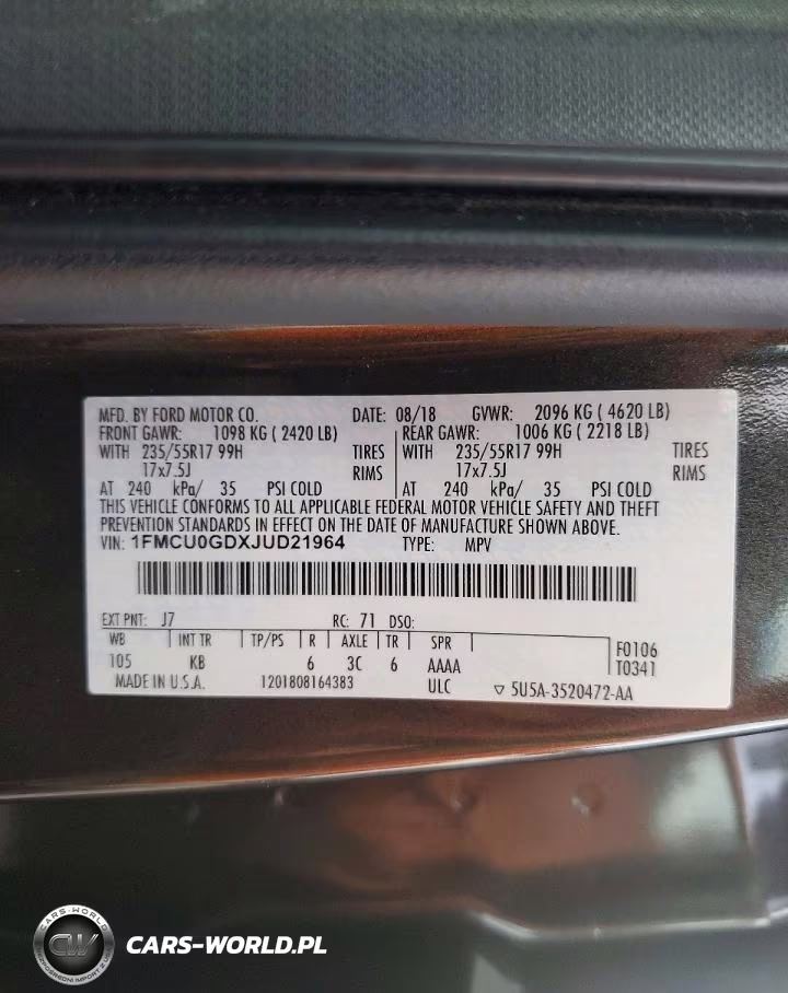 2018 Ford Escape Se VIN:1FMCU0GDXJUD21964 - 13