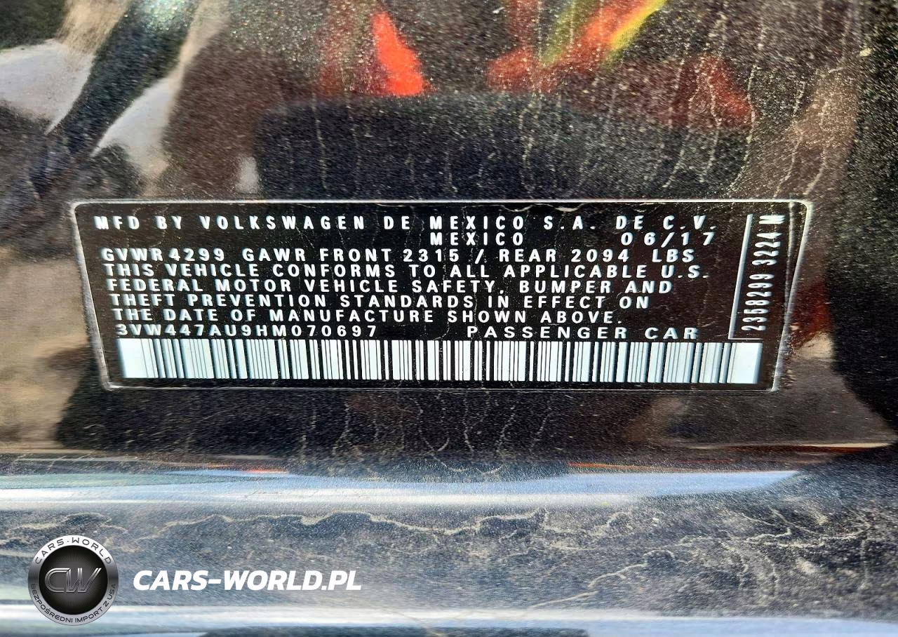2017 Volkswagen Gti S-Se VIN:3VW447AU9HM070697 - 12