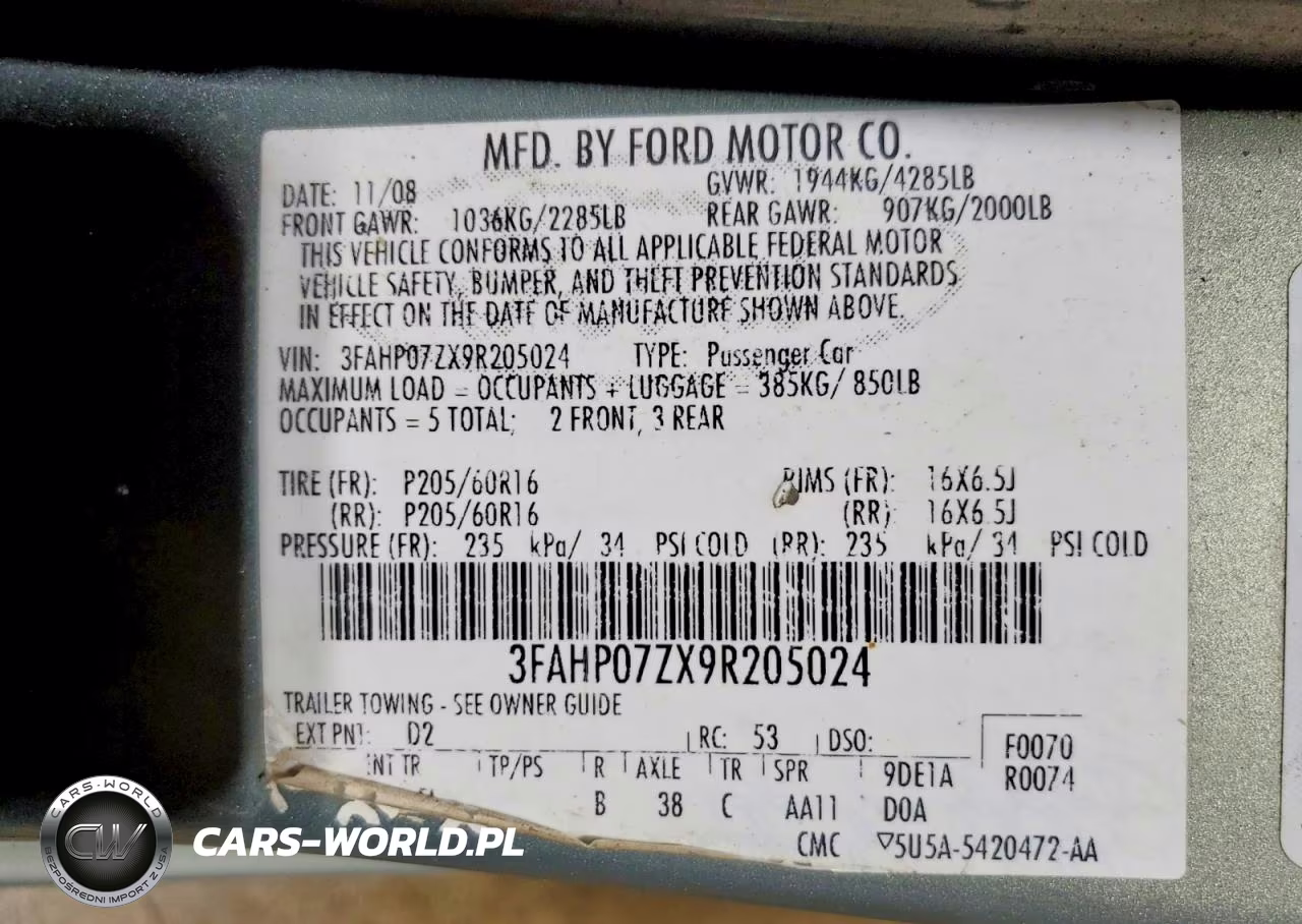 2009 Ford Fusion Se VIN:3FAHP07ZX9R205024 - 13