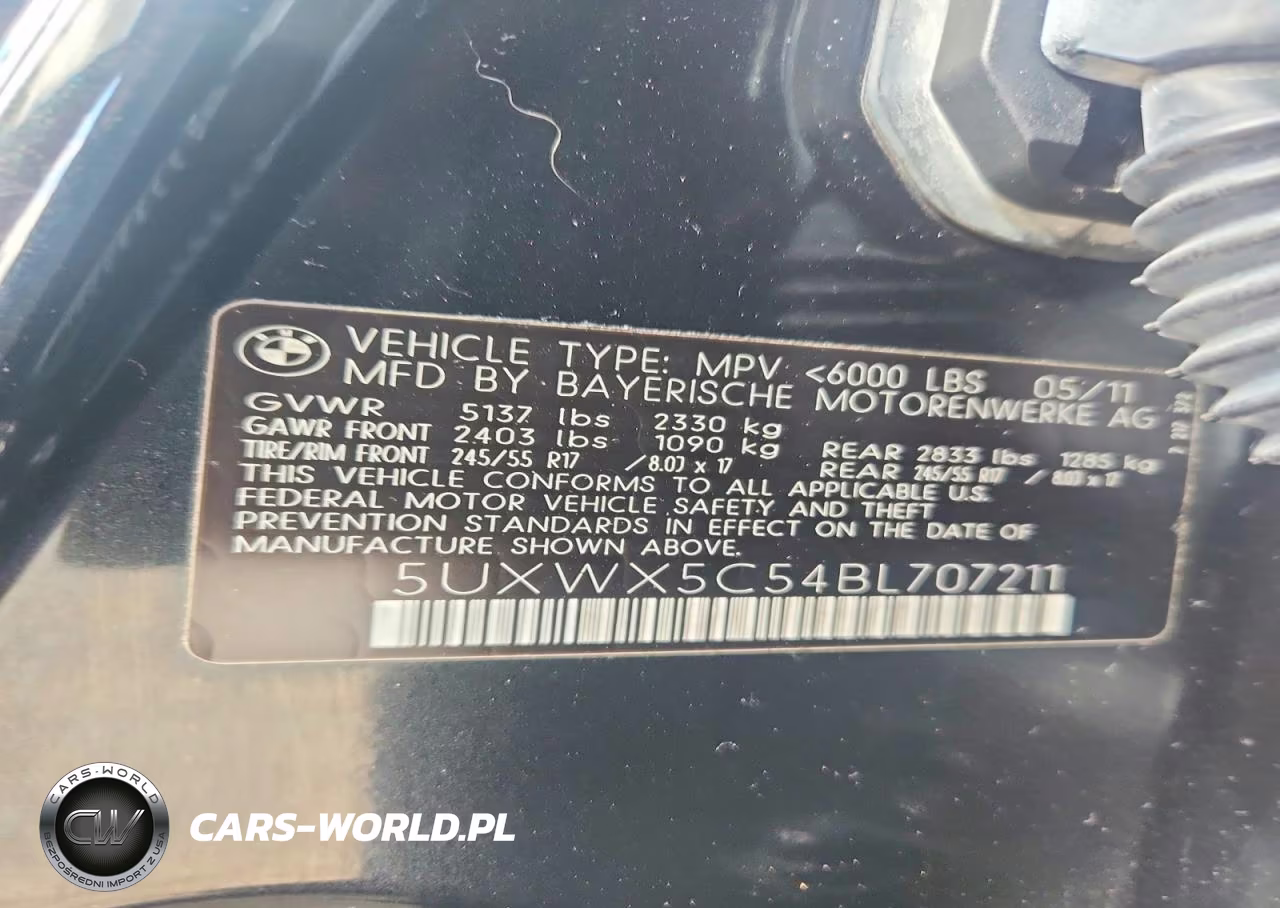 2011 BMW X3 xDrive28I VIN:5UXWX5C54BL707211 - 13