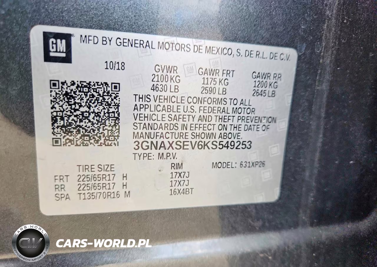 2019 Chevrolet Equinox Ls VIN:3GNAXSEV6KS549253 - 13