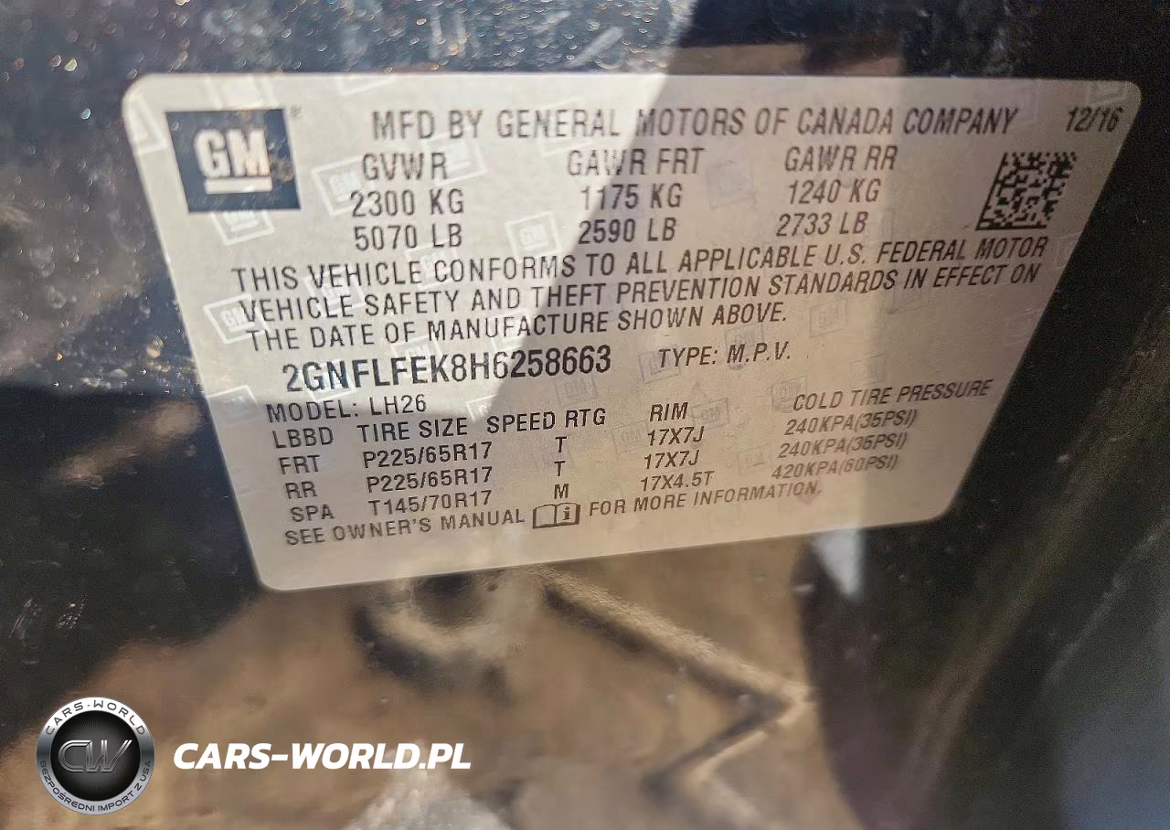 2017 Chevrolet Equinox Lt VIN:2GNFLFEK8H6258663 - 12