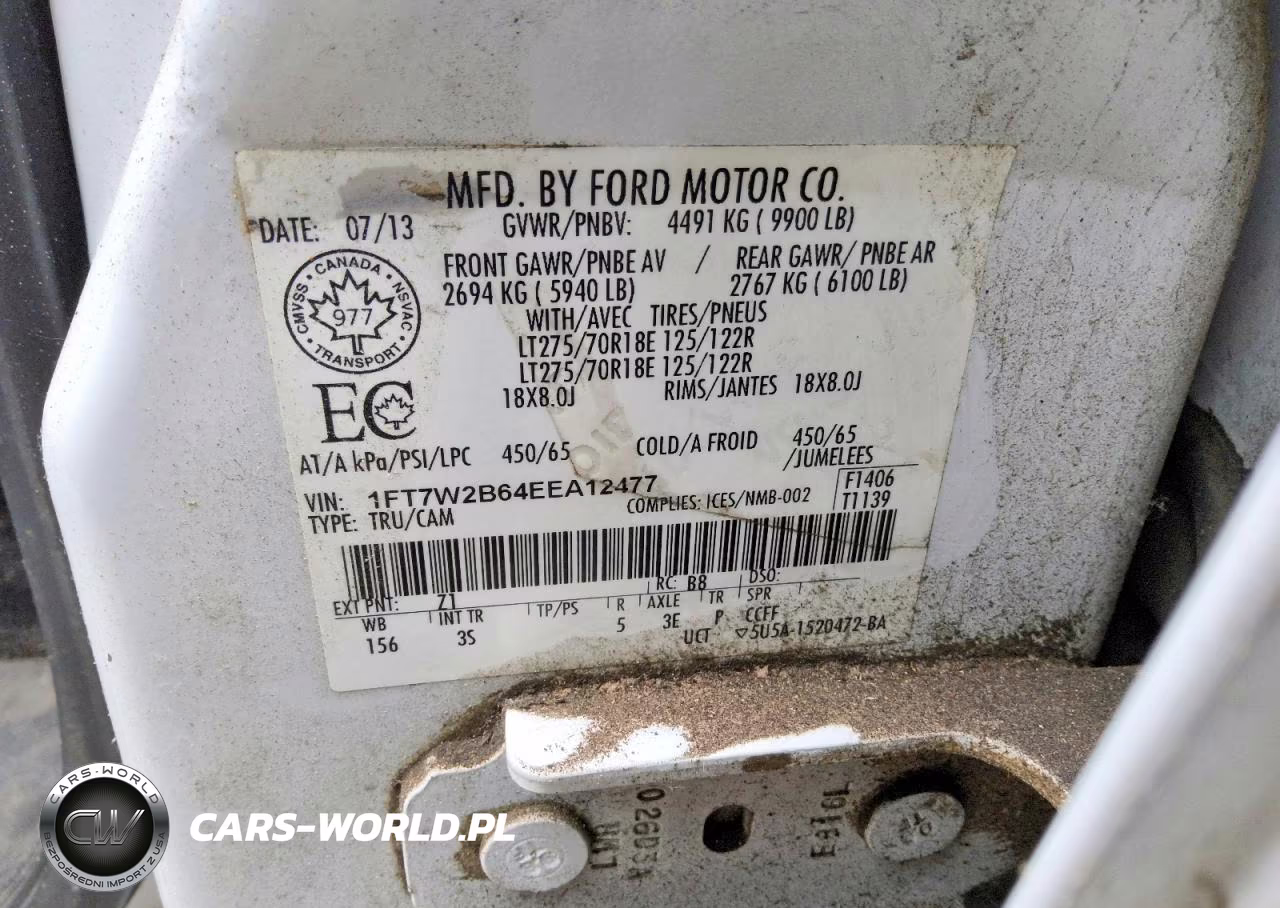 2014 Ford F250 Super Duty VIN:1FT7W2B64EEA12477 - 12