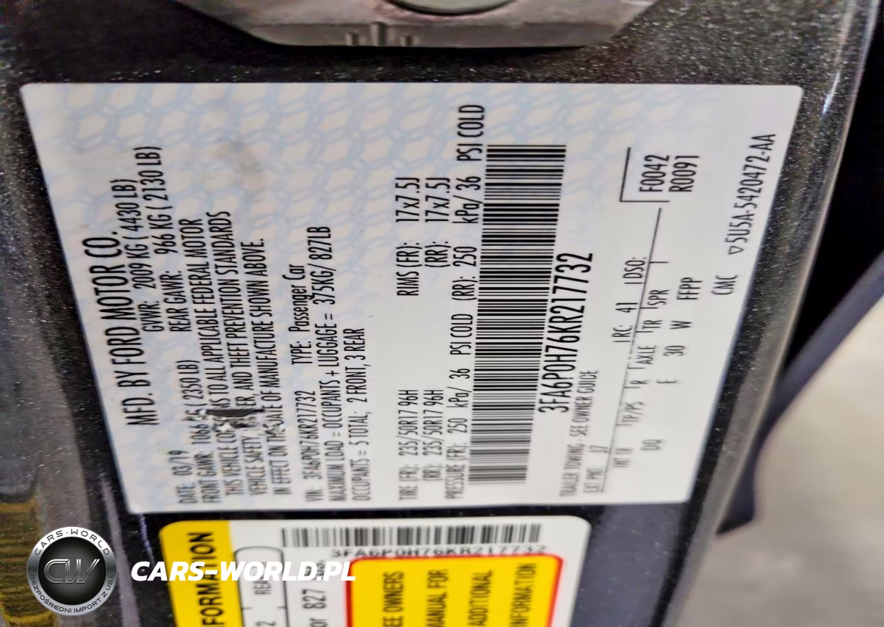 2019 Ford Fusion Se VIN:3FA6P0H76KR217732 - 13