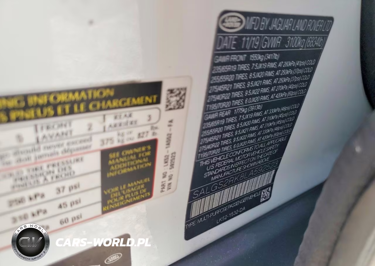 2020 Land Rover Range Rover Hse VIN:SALGS2RK8LA592523 - 13