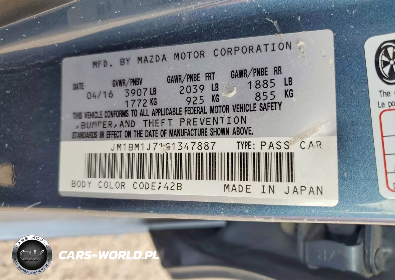 2016 Mazda 3 Sport VIN:JM1BM1J71G1347887 - 12