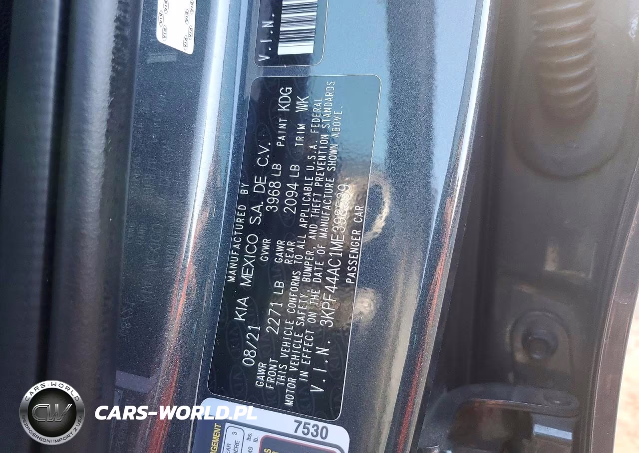 2021 Kia Forte Gt VIN:3KPF44AC1ME398539 - 12