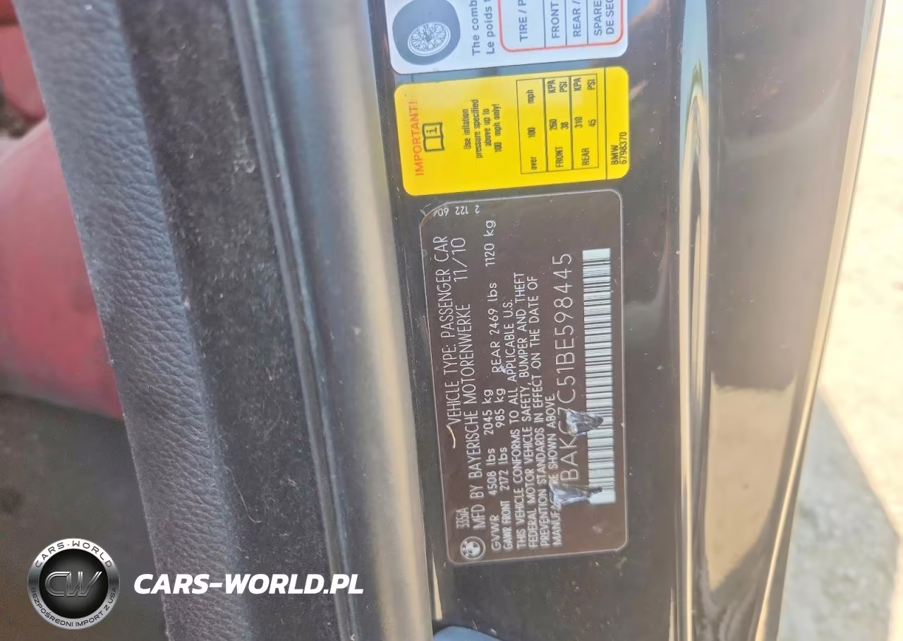 2011 BMW 335 I VIN:WBAKG7C51BE598445 - 12