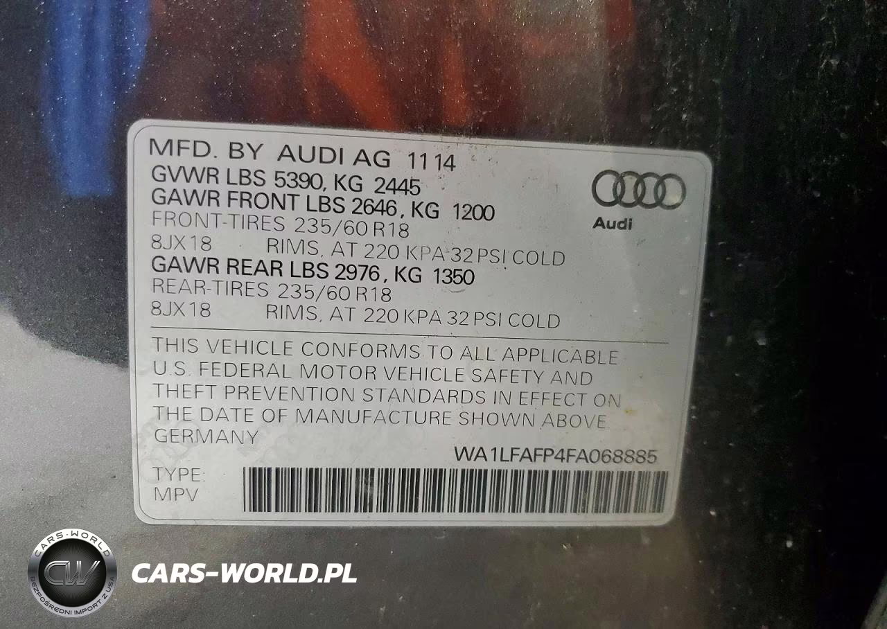 2015 Audi Q5 Premium Plus VIN:WA1LFAFP4FA068885 - 13