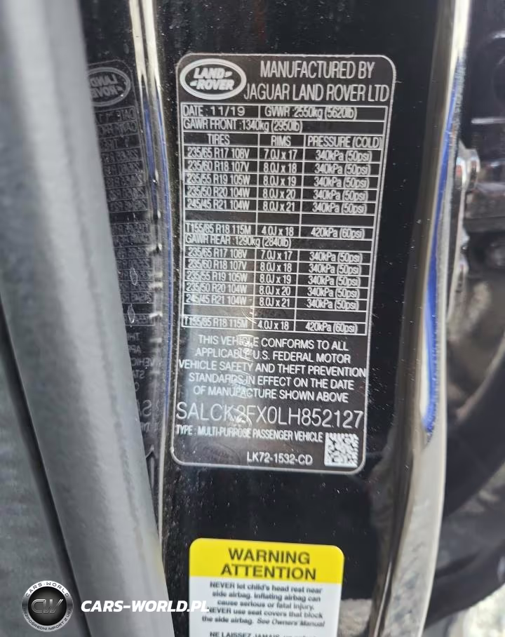 2020 Land Rover Discovery Sport VIN:SALCK2FX0LH852127 - 13