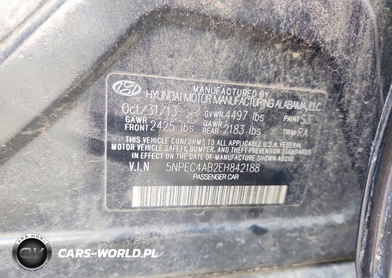 2014 Hyundai Sonata Limited 2.0T VIN:5NPEC4AB2EH842188 - 12