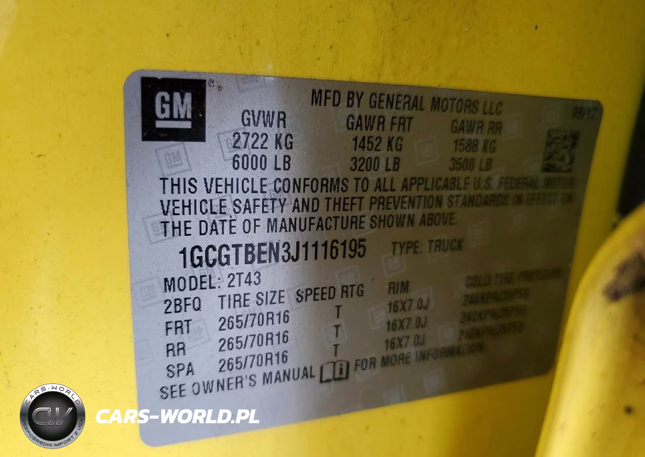 2018 Chevrolet Colorado VIN:1GCGTBEN3J1116195 - 12