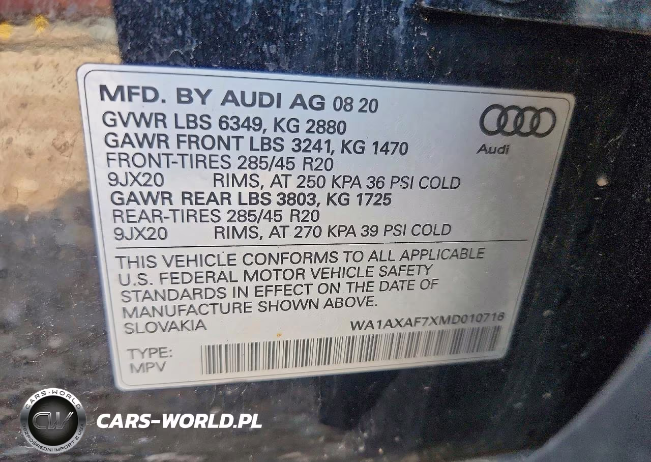 2021 Audi Q7 Premium VIN:WA1AXAF7XMD010716 - 13