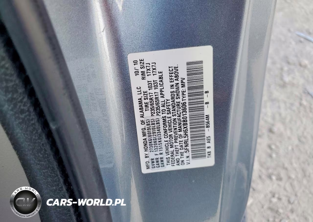 2011 Honda Odyssey Exl VIN:5FNRL5H6XBB013606 - 13