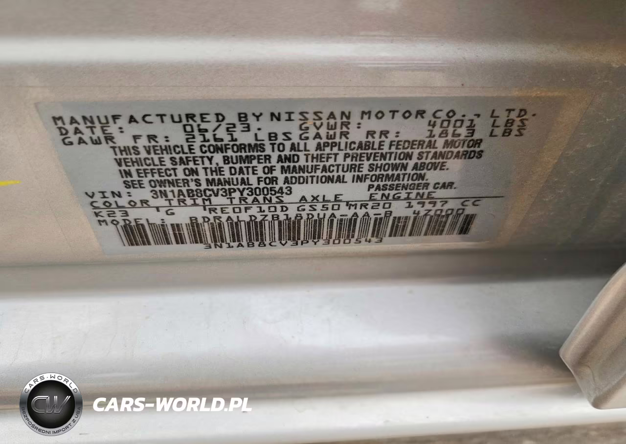 2023 Nissan Sentra Sv VIN:3N1AB8CV3PY300543 - 12