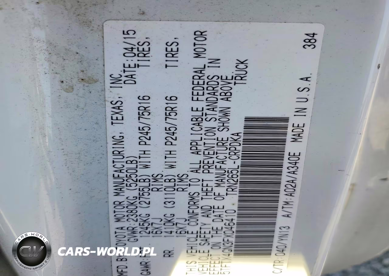 2015 Toyota Tacoma Prerunner Access Cab VIN:5TFTX4GN3FX046410 - 12
