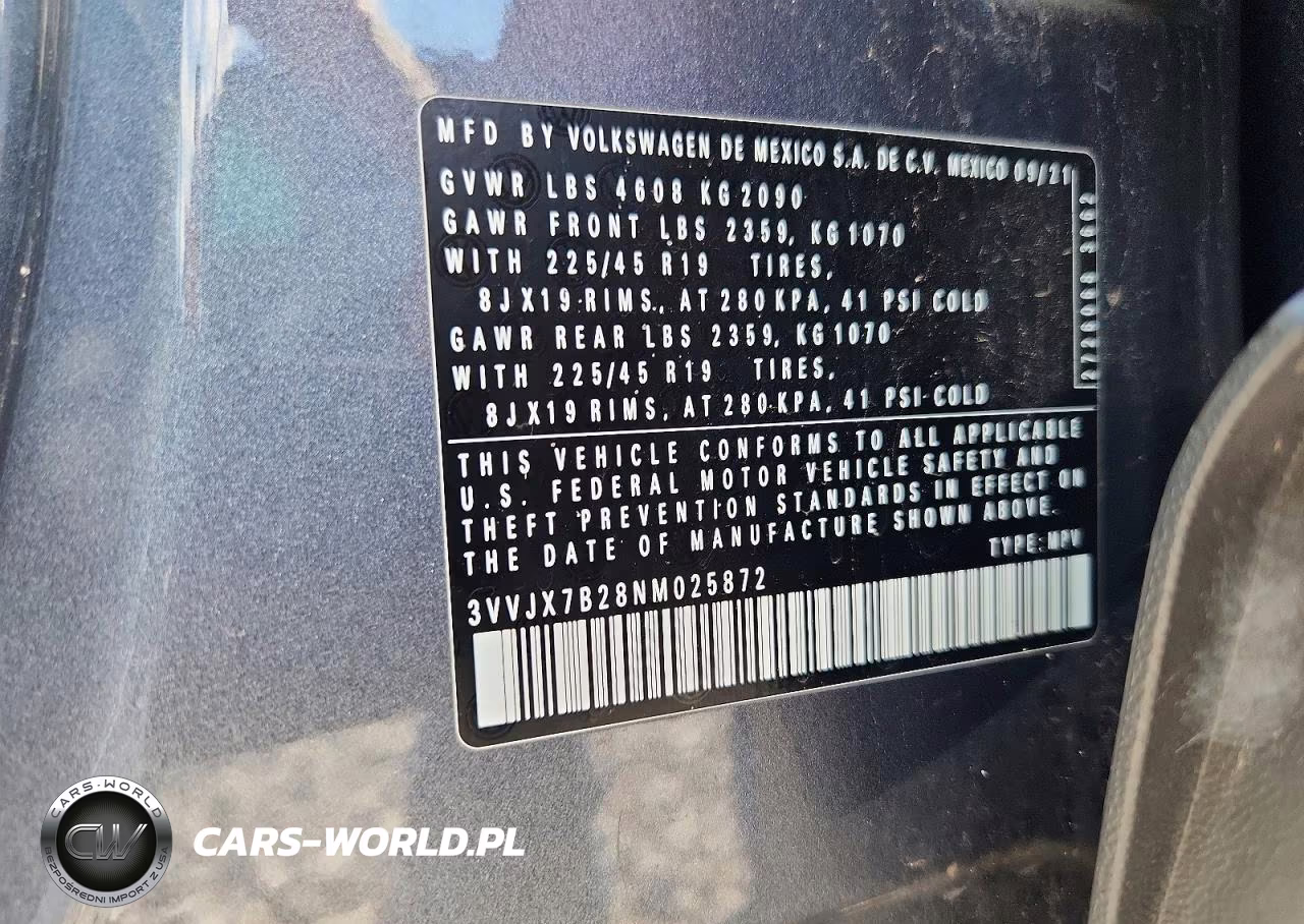 2022 Volkswagen Taos Sel VIN:3VVJX7B28NM025872 - 12
