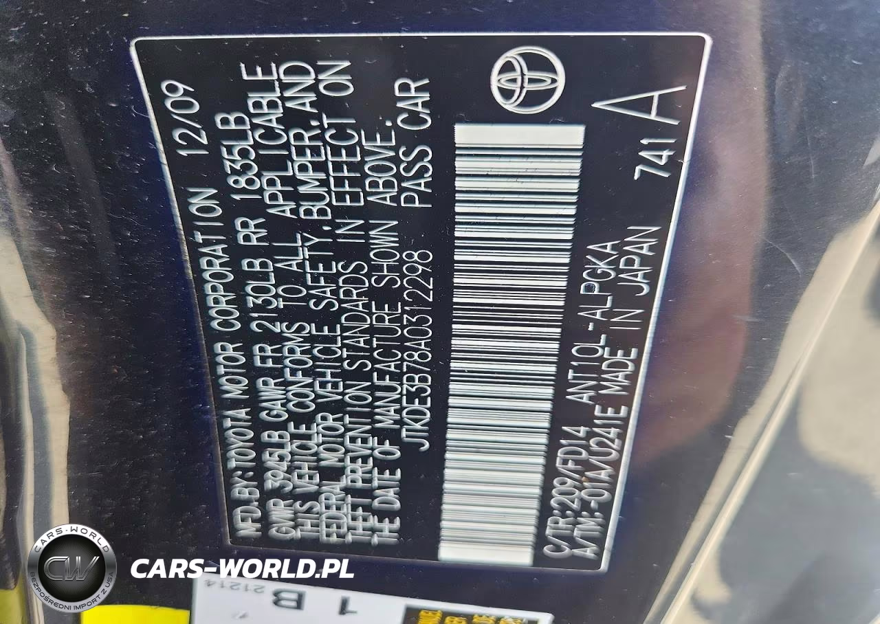 2010 Scion Tc Base VIN:JTKDE3B78A0312298 - 12