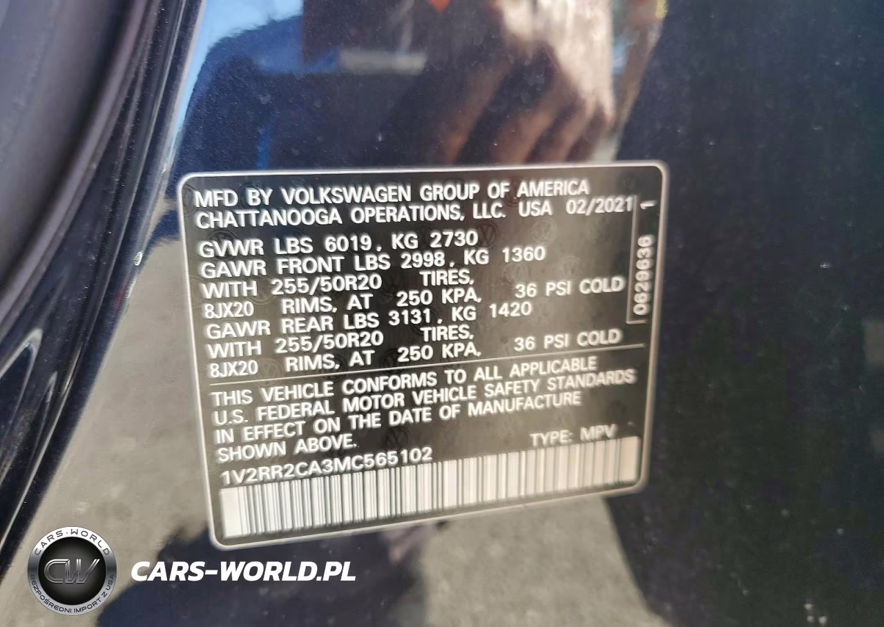 2021 Volkswagen Atlas Se VIN:1V2RR2CA3MC565102 - 13