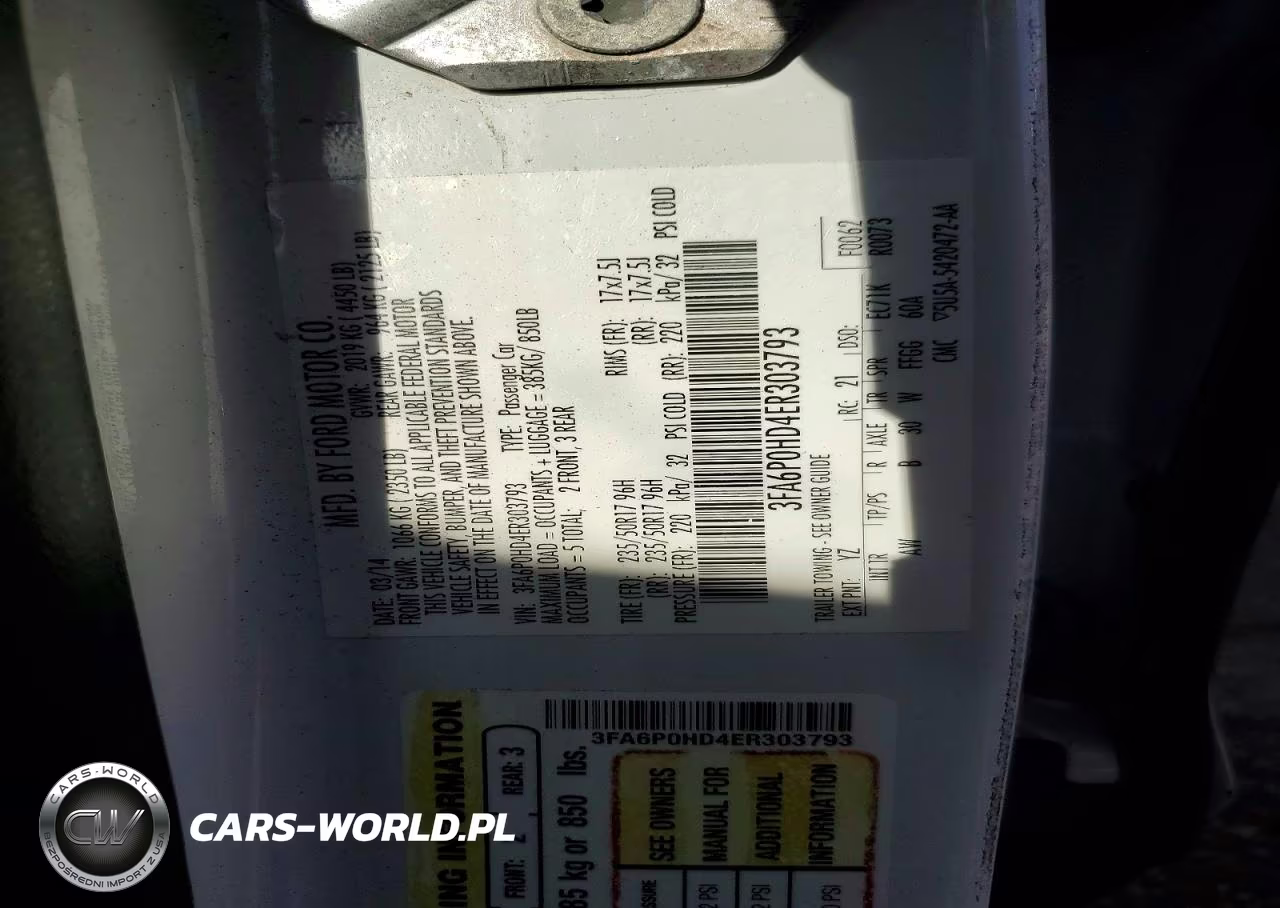 2014 Ford Fusion Se VIN:3FA6P0HD4ER303793 - 12