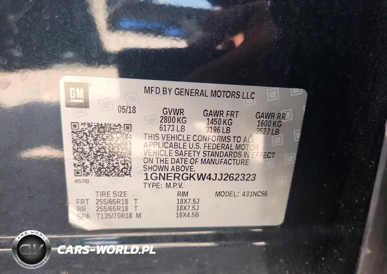 2018 Chevrolet Traverse Lt VIN:1GNERGKW4JJ262323 - 13
