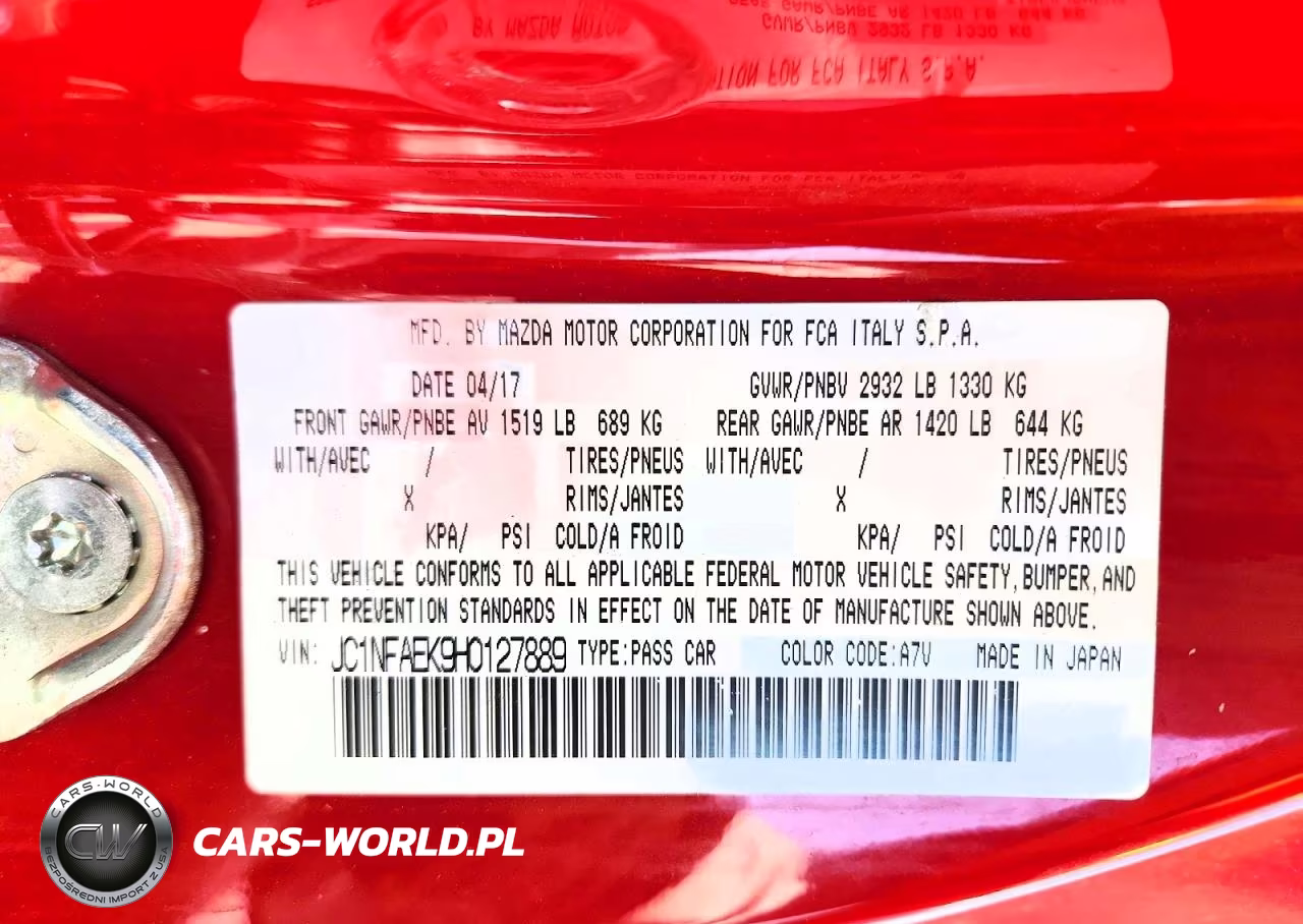 2017 Fiat 124 Spider Classica VIN:JC1NFAEK9H0127889 - 13